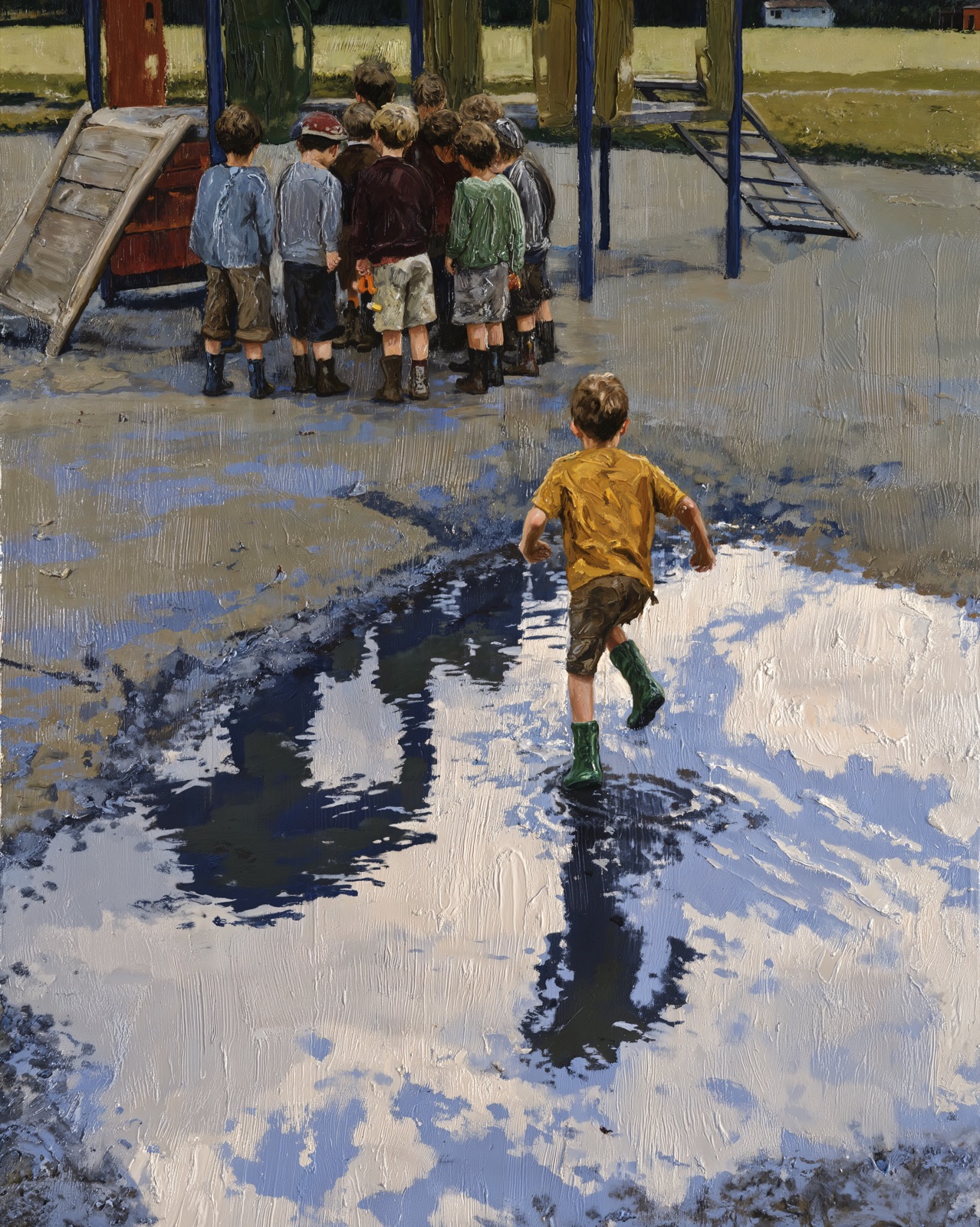 Children Playing After Rain 2